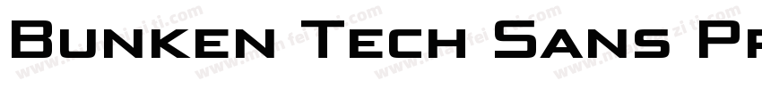 Bunken Tech Sans Pro WideW01SB字体转换